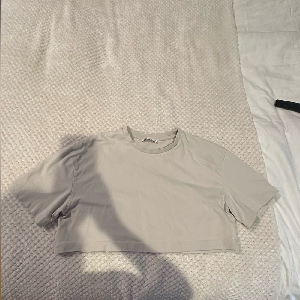Zara Light Gray Crop Top